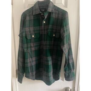 Drake Casually Versatile Wool/cotton Blend Plaid Workshirt, A27